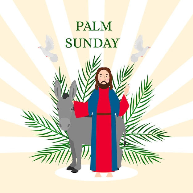 Free vector palm sunday illustration