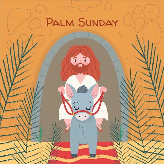 Free vector palm sunday illustration