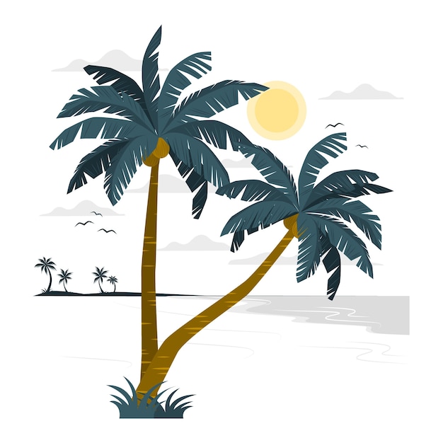 Иллюстрация концепции пальмы
