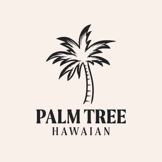 Palm tree logo design vector illustration