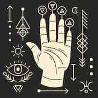 Free vector palmestry design