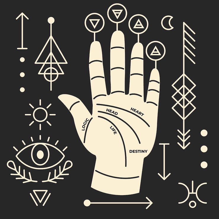 Free Vector palmestry design