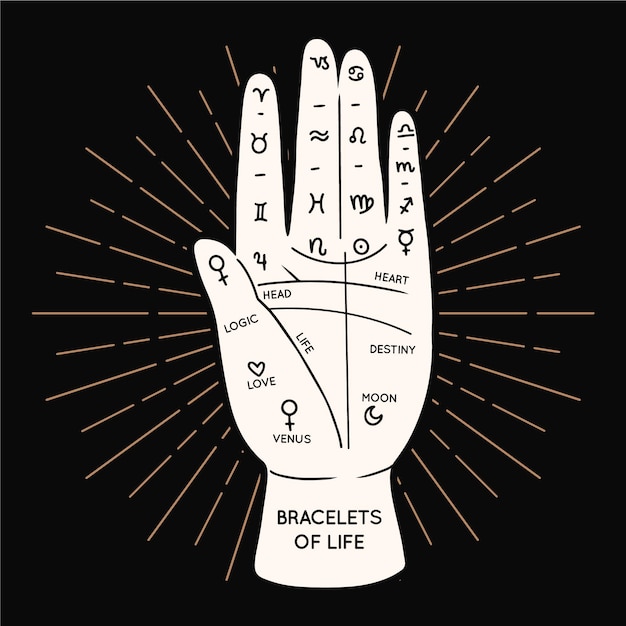 Free vector palmistry illustration