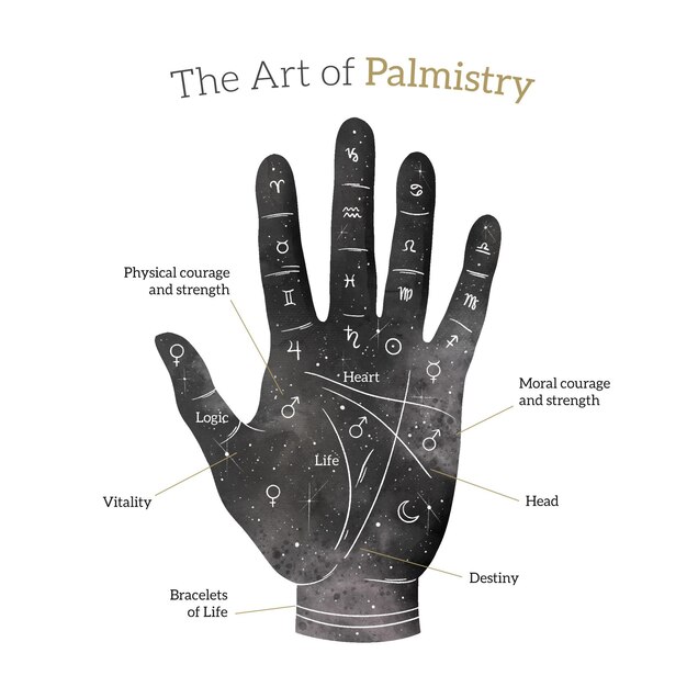 Palmistry mystical concept