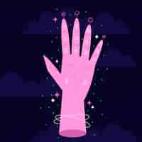 Free vector palmistry mystical concept