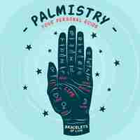 Free vector palmistry mystical concept