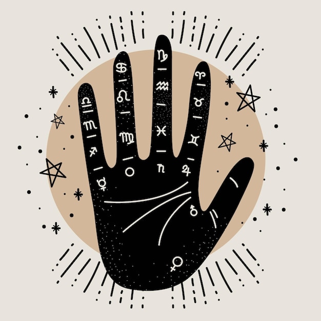 Free vector palmistry read concept