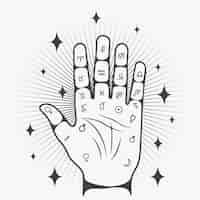 Free vector palmistry read concept