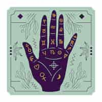 Vettore gratuito palmistry leggere