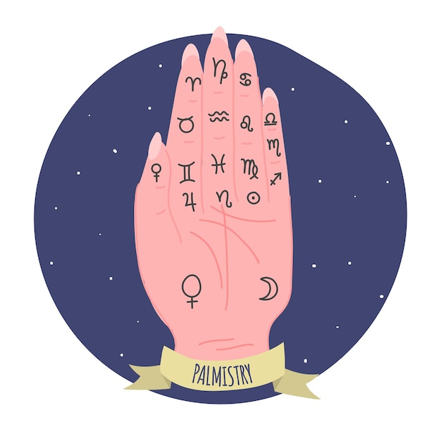 Free vector palmistry reading concept