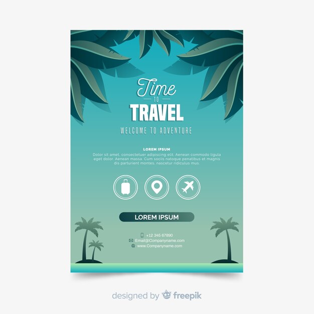 palms travel poster