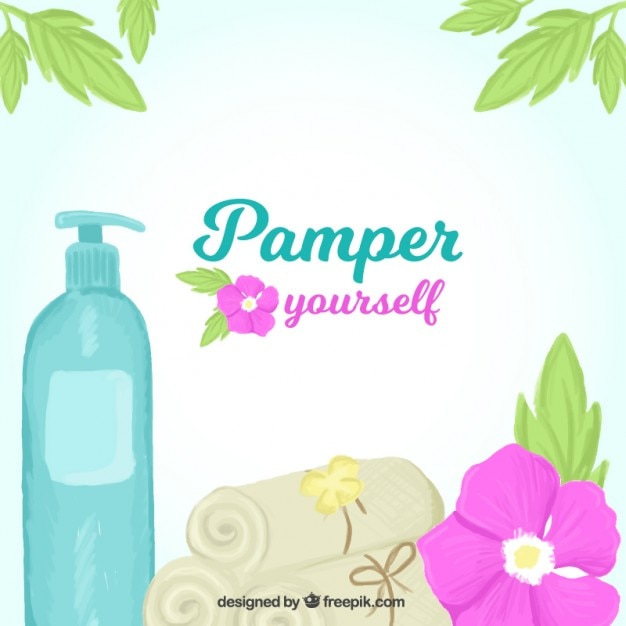 Free vector pamper yourself background