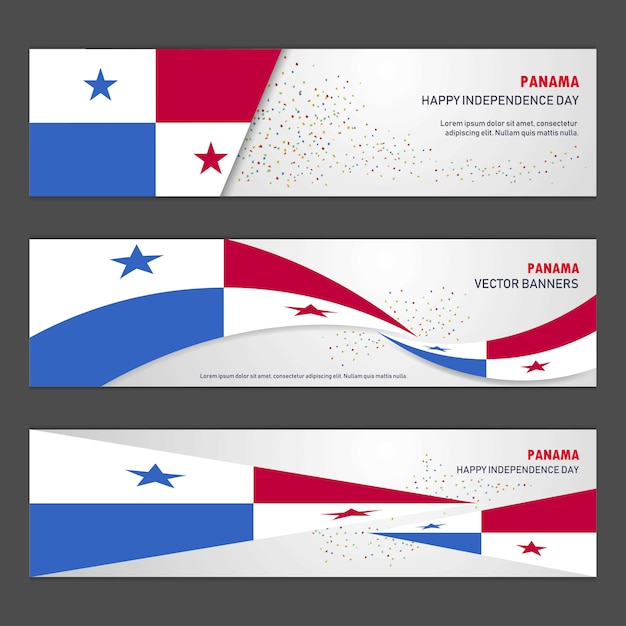 Panama independence day banners