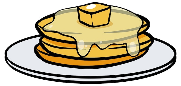 Бесплатное векторное изображение Блины на тарелке