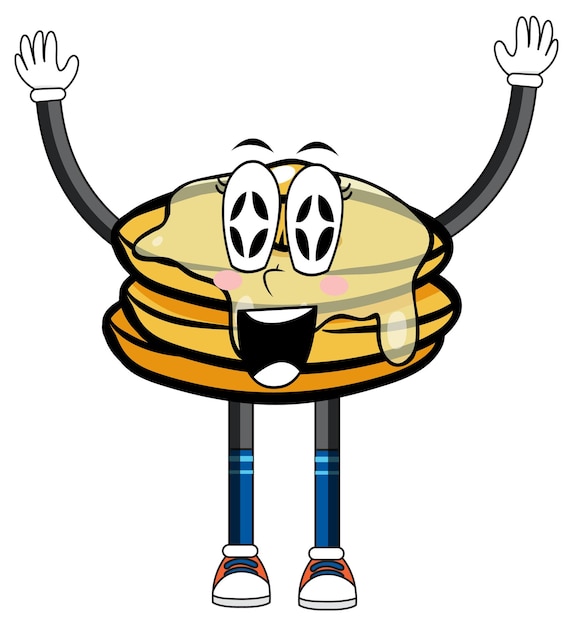 Free vector pancake with arms and legs