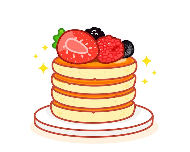 手描きのコーヒーとケーキの漫画アートイラスト 無料のベクター 手描きのコーヒーとケーキの漫画アートイラスト 無料のベクター