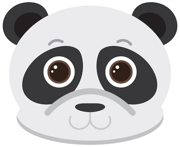 Free vector panda head in flat style