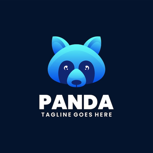 Il logo della testa di panda è colorato