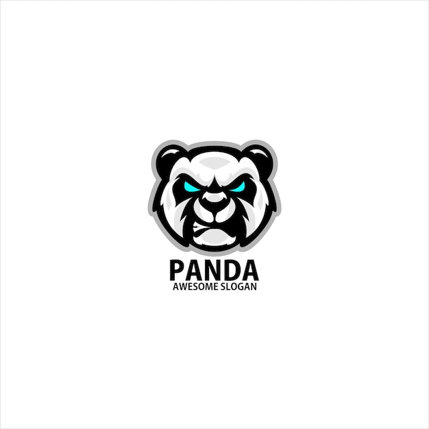 Free vector panda head mascot design esport logo