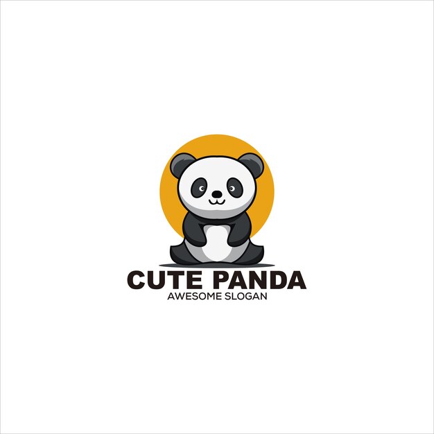 panda logo mascot vector