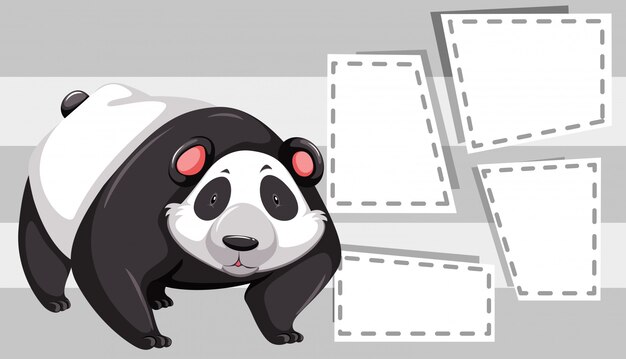 Panda on note copyspace frames