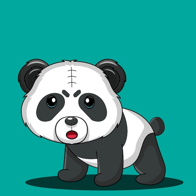 Panda retro vintage design vector image