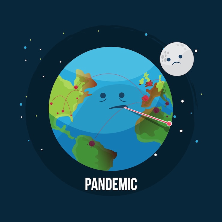 मुफ़्त वेक्टर pandemic concept with globe