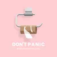 Free vector don't panic during social distancing
