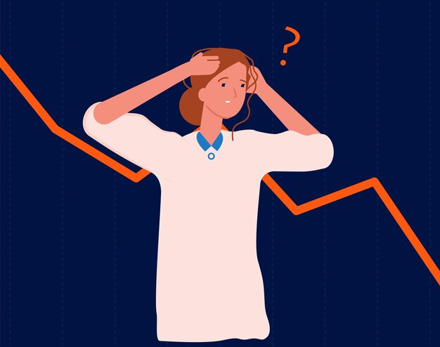 男が落ちるイラスト プレミアムベクター