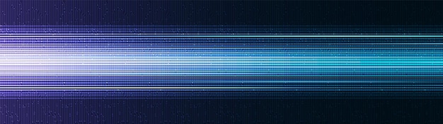 Panorama blue future speed light technology background,hi-tech digital and sound wave concept design,free space for text in put,vector illustration. Premium Vector
