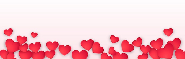 Panoramic valentine's day banner