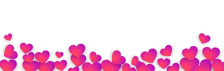 Free Vector panoramic valentine's day banner