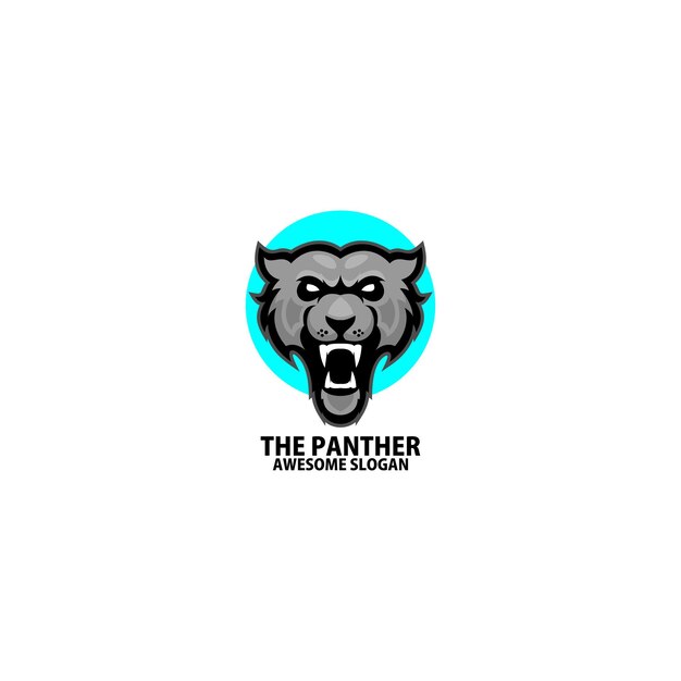 Panther angry logo design gaming esport