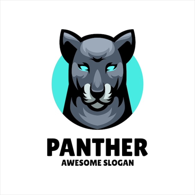 Free Vector | Panther head mascot illustration logo design
