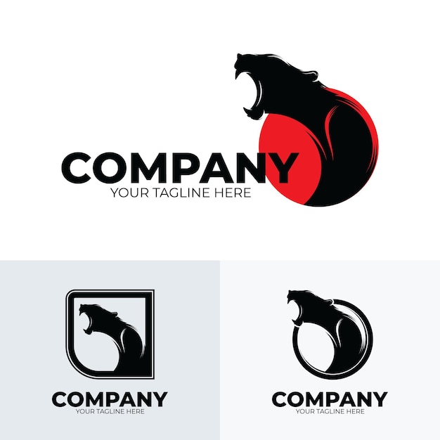 Panther roaring logo design inspiration