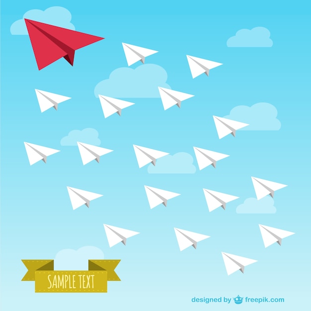 Free vector paper airplanes army