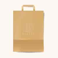 Free vector paper bag mockup isolated vector