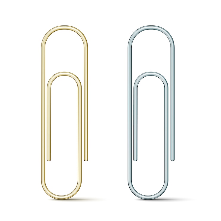 Free Vector paper clips isolated