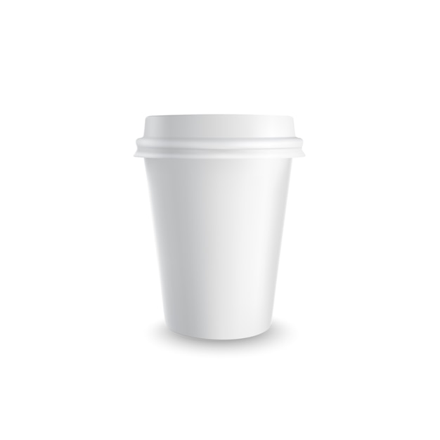 Coffee cup. Disposable paper or plastic cup with hot coffee. Vector  illustration in flat cartoon style. 7836810 Vector Art at Vecteezy