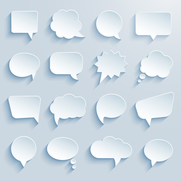 Paper communication speech bubbles