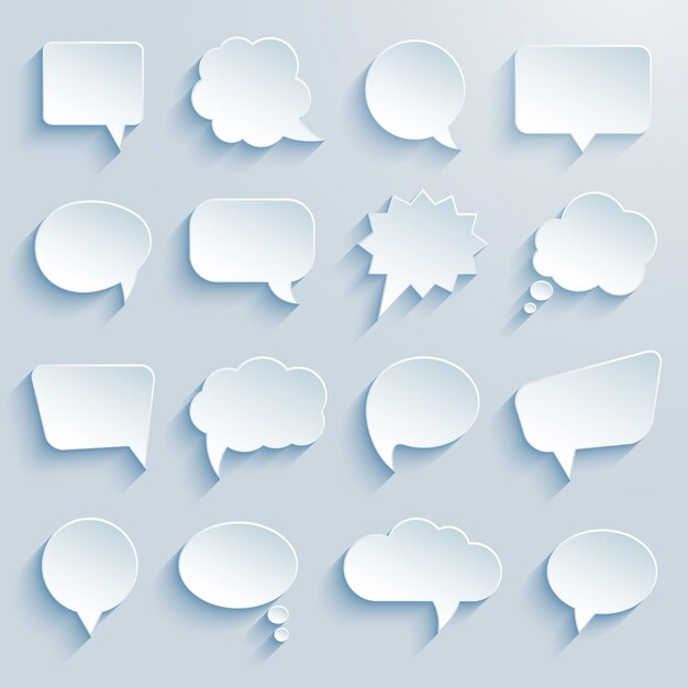 paper communication speech bubbles