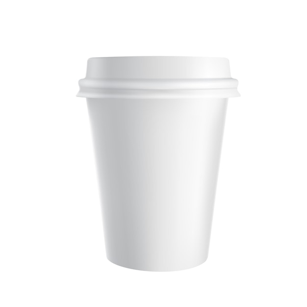 Realistic disposable plastic cup Royalty Free Vector Image