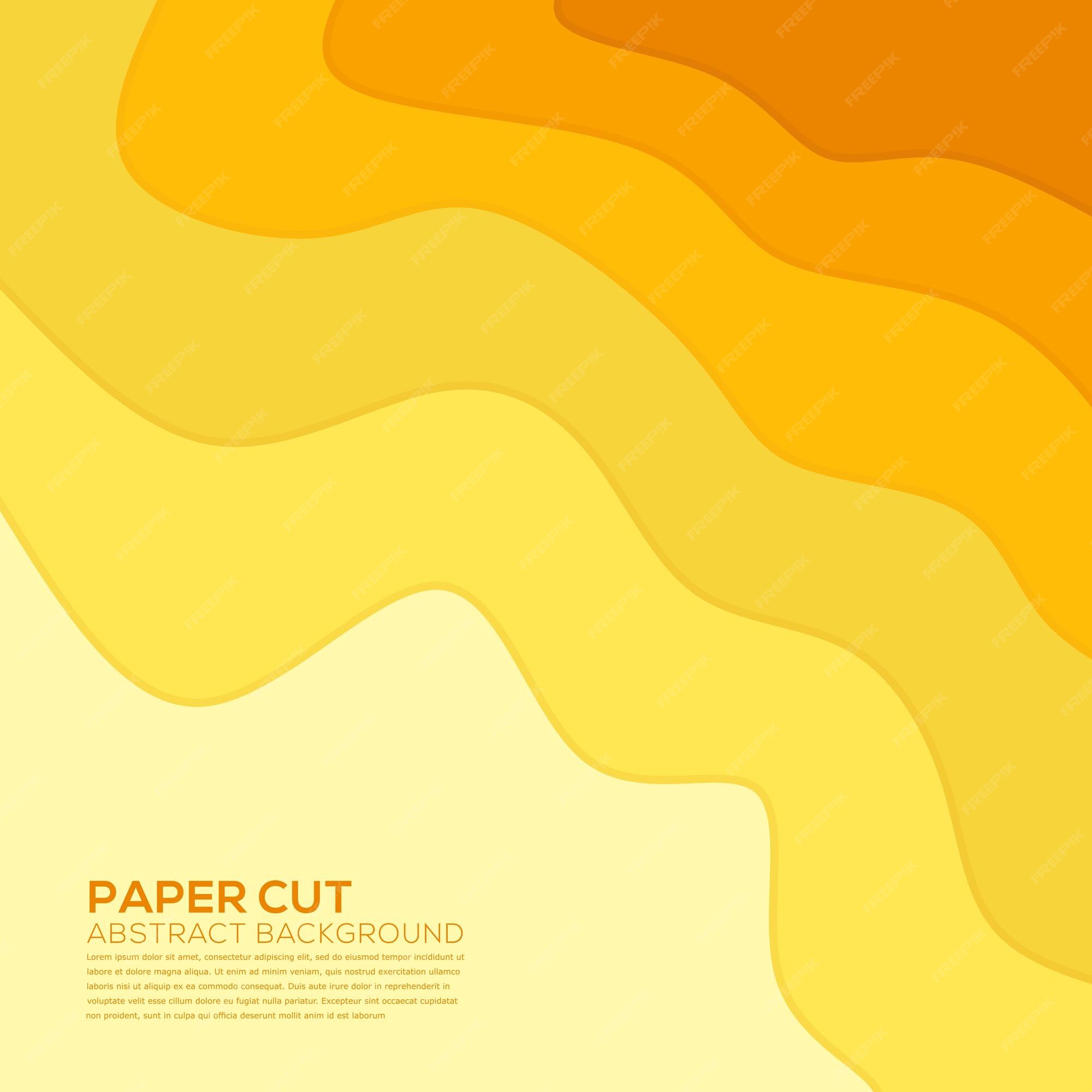 Free Vector | Paper cut background yelow