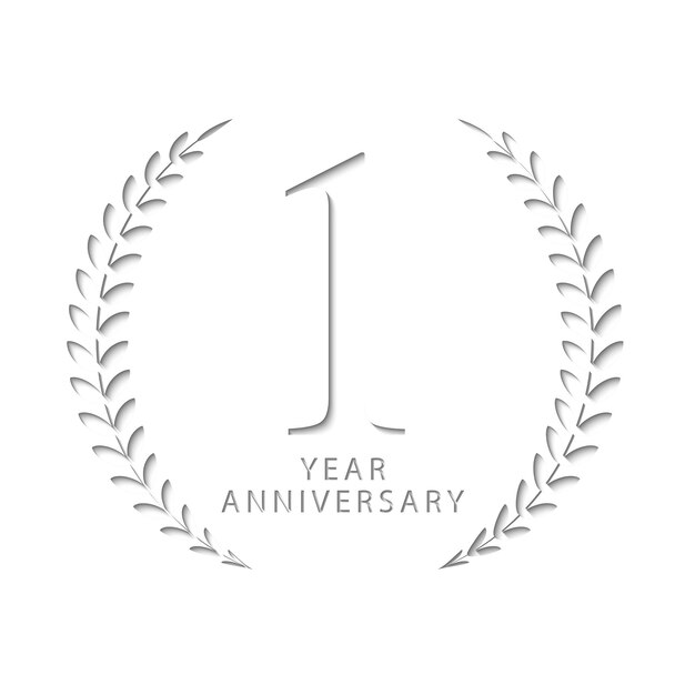1周年記念デザイン プレミアムベクター