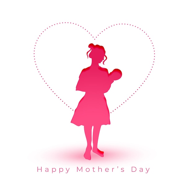 Free vector paper cut style mothers day event background with love heart frame