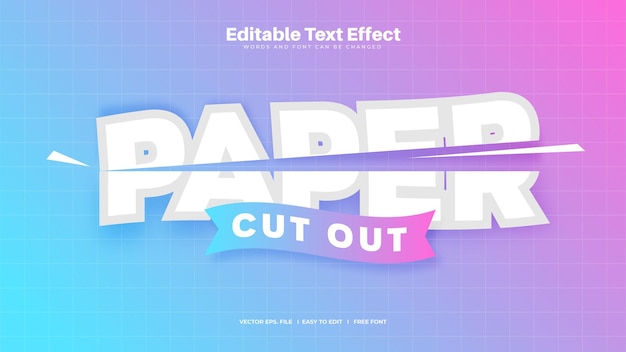 Текстовый эффект вырезки из бумаги
