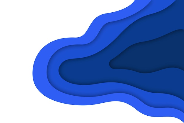 Бесплатное векторное изображение Бумага вырез фон синий 2