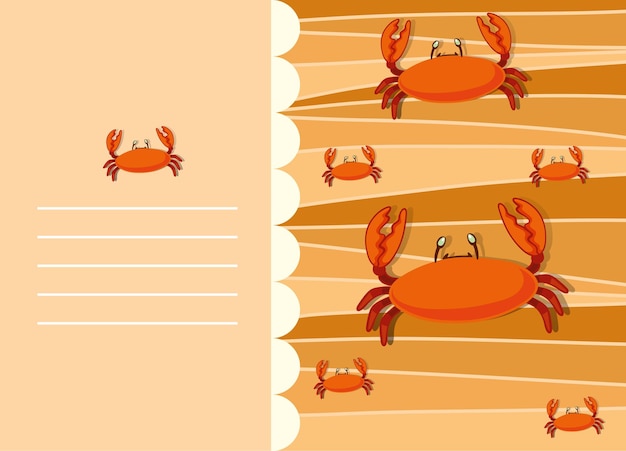 Free vector paper design with crabs