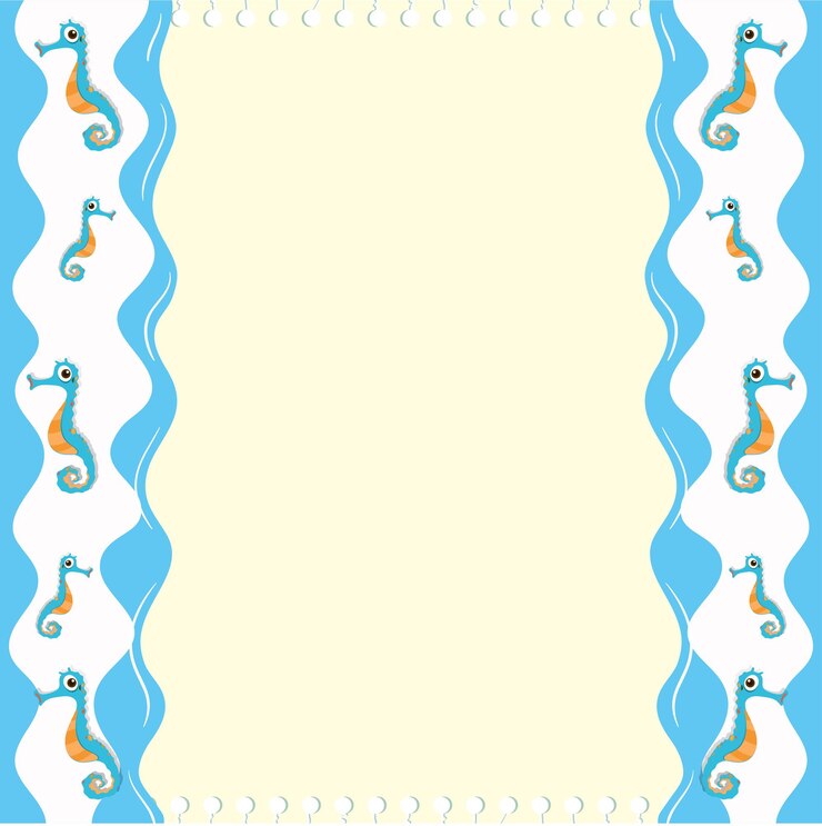 Free Vector paper design with seahorse