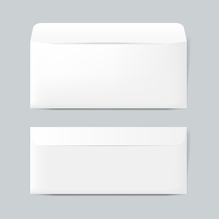 Free Vector paper envelope design mockup vector